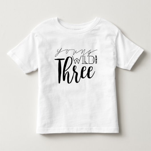 Jong Wild en drie | 3e verjaardag Kinder Shirts (Voorkant)