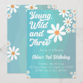 Jong Wild en Drie Blauw Uitnodiging (Voorkant / Achterkant)