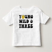 Jong Wild en Drie Boy 3e Verjaardagsshirt Kinder Shirts (Voorkant)