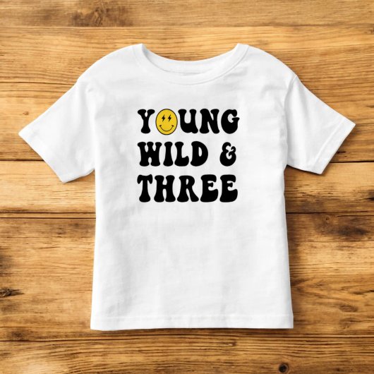 Jong Wild en Drie Jongen 3de Verjaardag T-shirt