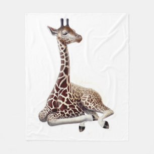 Jonge Afrikaanse Giraffe op Rest Fleece Blanket Deken