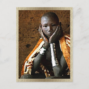 Jonge Afrikaanse Jongensansichtkaart • Cultureel E Briefkaart