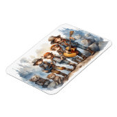 Jonge band Gitaren spelen Waterverf Paint Koelkast Magneet (Linkerzijde)