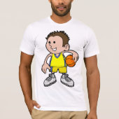 Jonge basketballer Mannen T-shirt (Voorkant)