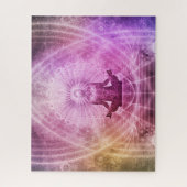 JONGE BEMIDDELING IN LOTUSPOSITIE LEGPUZZEL (Verticaal)