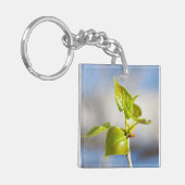 Jonge bladeren sleutelhanger (Voorkant Links)
