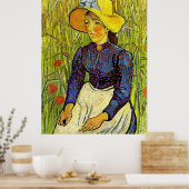 Jonge boerenvrouw met straathoek, Vincent van Gogh Poster (Keuken)