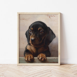 Jonge Dachshund Carl Reichert Poster