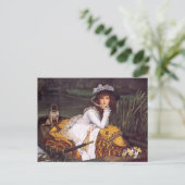 Jonge dame en haar huisvader in een boot van James Briefkaart (Staand voorkant)