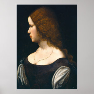 Jonge Dame - Leonardo da Vinci Fijnkunstposter Poster
