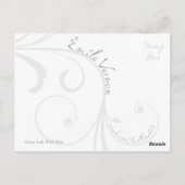 Jonge dame met Rozen Briefkaart (Achterkant)