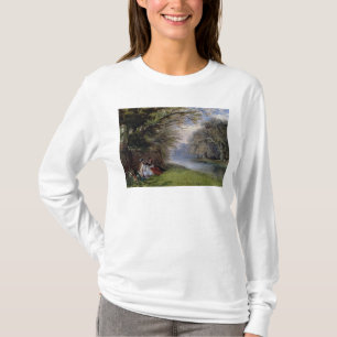 Jonge dames met een rivier t-shirt