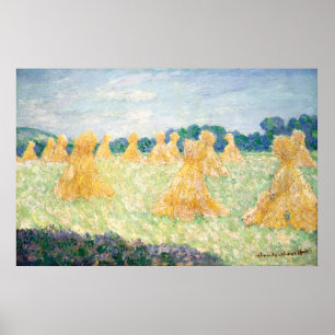 Jonge dames van Giverny Sun-effect van Claude Mone Poster