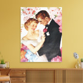 Jonge echtpaar formeel draag canvas afdruk (Insitu (Woonkamer))