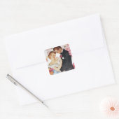 Jonge echtpaar formeel draag vierkante sticker (Envelop)