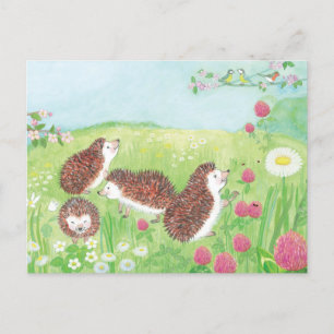 Jonge egel in de Meadow Briefkaart