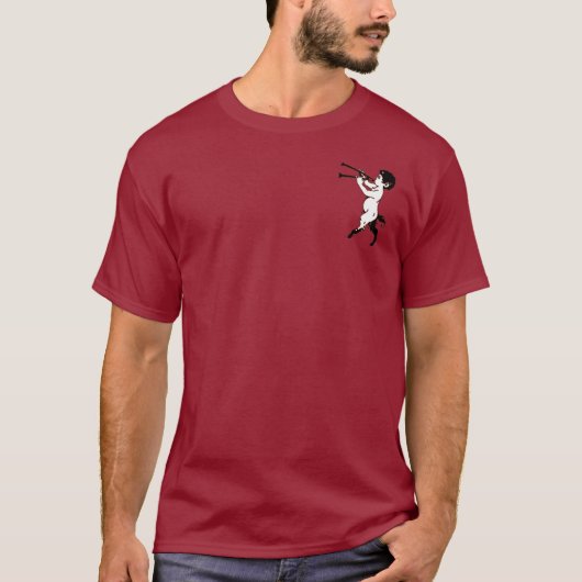 Jonge Faun met dubbelflute T-shirt (Voorkant)