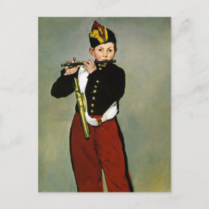 Jonge Flutist Fifer Manet Impressionist Painting Briefkaart