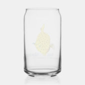 Jonge Gele Boxfish Blikvorm Glas (Achterkant)