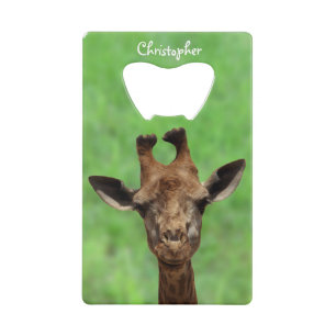 Jonge Giraffe Bottle Open Kredietkaart Flessenopener