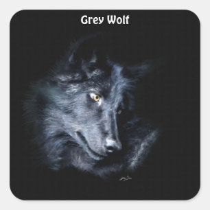 JONGE GRIJZE WOLF Wildlife Supporter Stickers