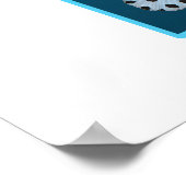 Jonge Grouper - Ontwerp gradiënt blauwe achtergron Poster (Hoek)