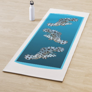 Jonge Grouper - Ontwerp gradiënt blauwe achtergron Yogamat