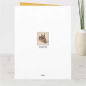 Jonge Hare Dürer Kerstmis Verjaardag Grote Groet C Kaart (Achterkant)