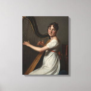 Jonge Harpist   1804-1806 Canvas Afdruk