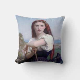 Jonge herderin, Bouguereau Kussen