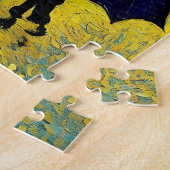 Jonge impressionist onder paraplu op zonnige dag legpuzzel (Zijkant)