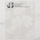 JONGE Instructeur Waterverf Meditation Pose Om Sig Gepersonaliseerd Briefhoofd (Voorkant)