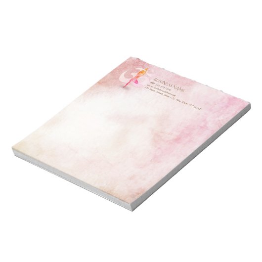 JONGE Instructeur Waterverf Meditation Pose Om Sig Notitieblok (Gedraaid)