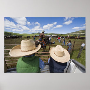 Jonge jongens op de Hughes Ranch in 2007 Poster