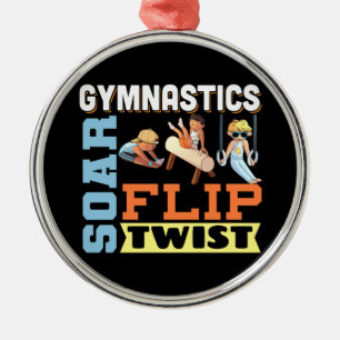 Jonge jongens Quote: Soar Flip Twist Metal Orn Metalen Ornament