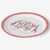 Jonge kerstfeestdag papieren bordje (Gekanteld)