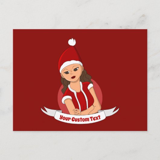 Jonge kerstman-cartoon briefkaart (Voorkant)