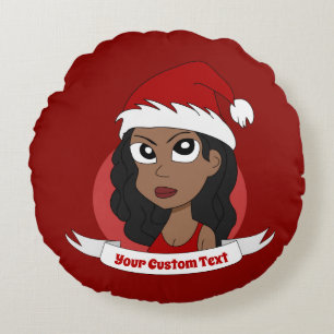 Jonge kerstman-cartoon rond kussen