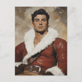 Jonge Kerstman - Dashing Portrait of Christmas Pas Feestdagenkaart (Voorkant)