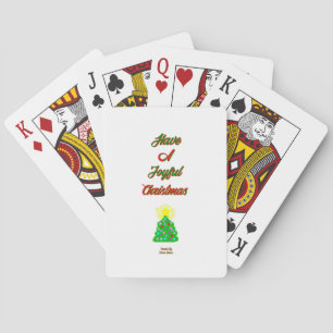 Jonge kerstspeelkaarten pokerkaarten