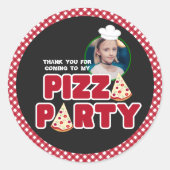 Jonge kinderen van de Rode Pizza Partij van de Mod Ronde Sticker (Voorkant)