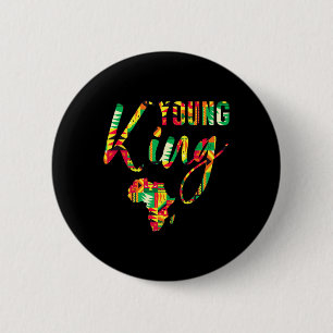 Jonge Koning Afrikaanse Kaart African Kente Boys M Ronde Button 5,7 Cm