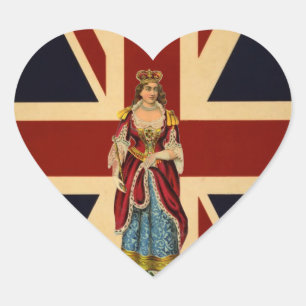 Jonge koningin Victoria Brits schroot Hart Sticker