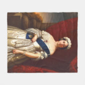 Jonge koningin Victoria met het blote Tiara-portre Fleece Deken (Voorkant (Horizontaal))