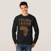 Jonge Koningin Zwarte Geschiedenis Afrikaans-Ameri T-shirt (Voorkant volledig)