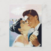 Jonge koppels die samen dansen,  romantisch briefkaart (Voorkant)