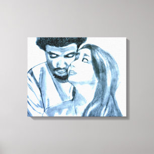 JONGE LIEFDE DIE TE VLUG VOORBIGING CANVAS AFDRUK
