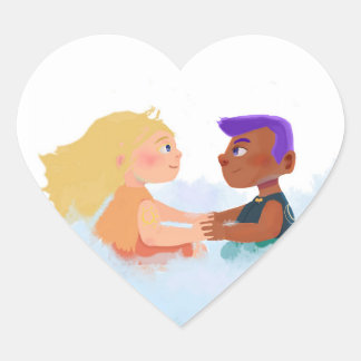 Jonge liefde hart sticker