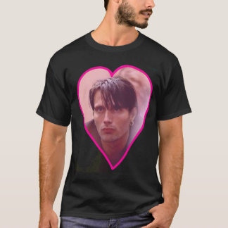 Jonge Mads Mikkelsen grappige retro familie famili T-shirt