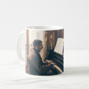Jonge man aan de piano van Caillebotte Koffiemok